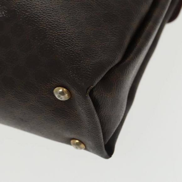 CELINE Macadam Canvas Hand Bag PVC Leather Brown Gold Auth 101152 - Picture 16 of 16